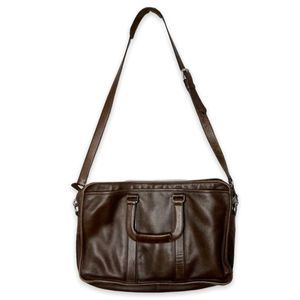 Coach Vintage Metropolitan Slim Briefcase Brown Leather Messenger Bag One Size
